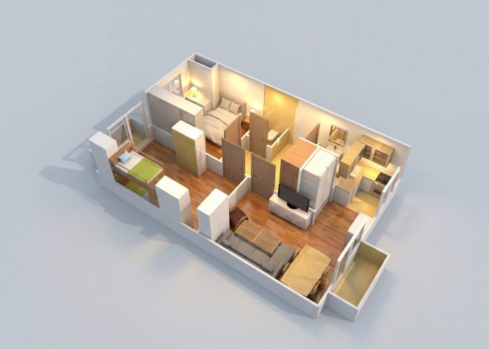 Milovice 3D pudorys